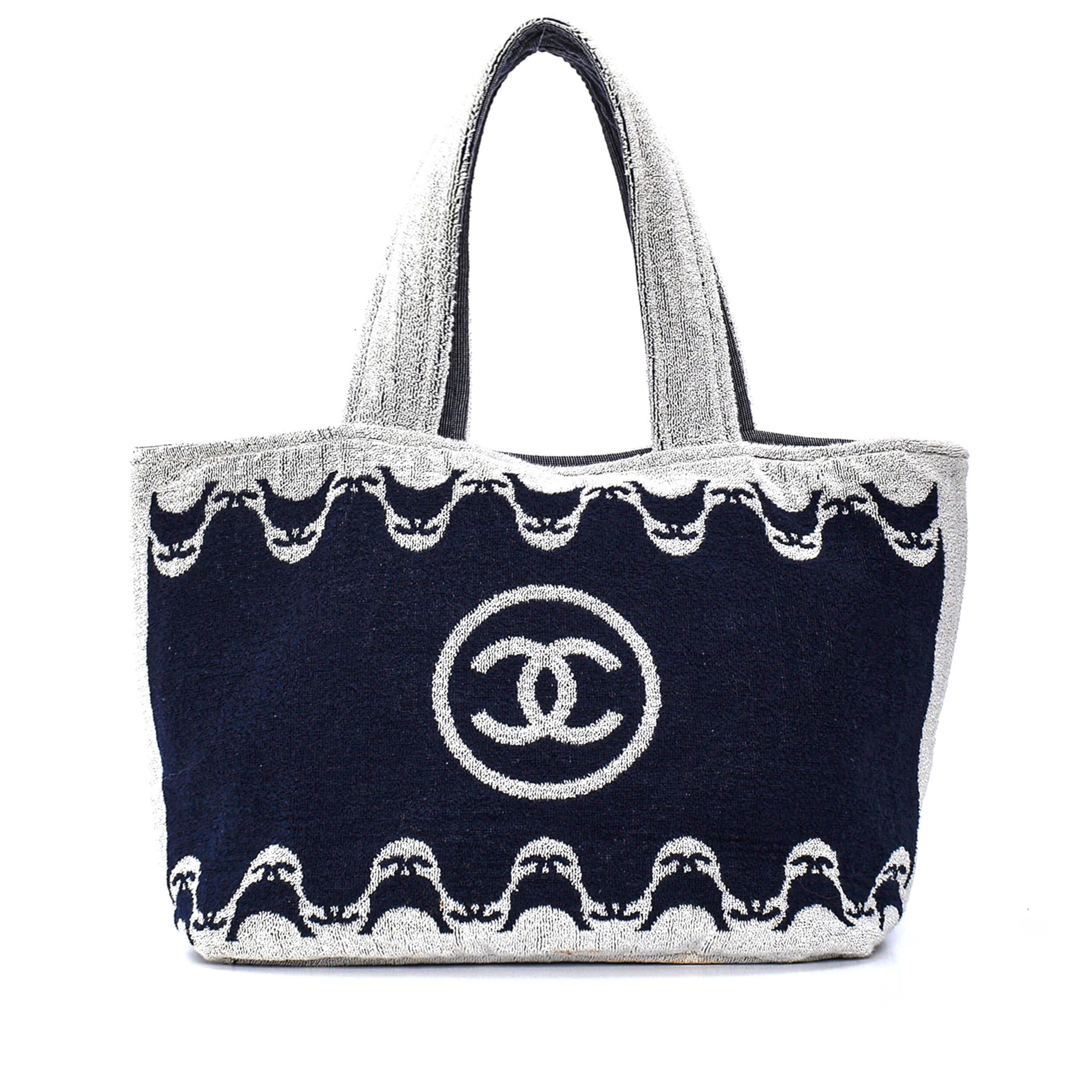 Chanel - Navy Blue Deauville Tote Bag